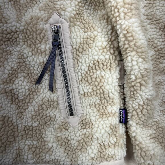 Patagonia Divided Sky Jacket S | Pumice Geometric Sherpa Fleece Gorpcore Layer - Picture 11 of 16